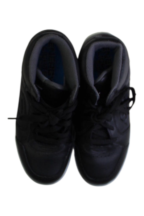 A Black Sneakers from Skechers in size 10Y for boy. (Back View)