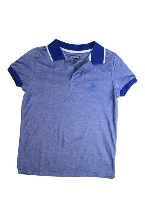 A Blue Short Sleeve Polos from Vilebrequin in size 12Y for boy. (Front View)