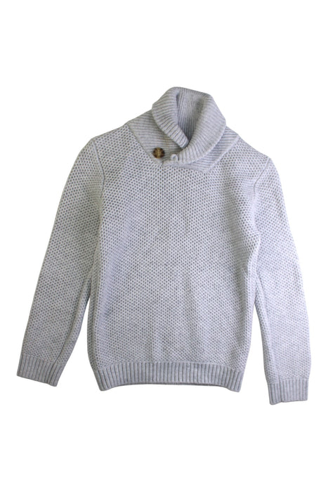 A Grey Knit Sweaters from Seed in size 7Y for boy. (Front View)