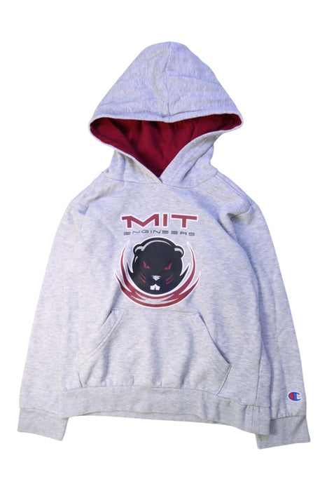 A Grey Hooded Sweatshirts from Champion in size 6T for boy. (Front View)