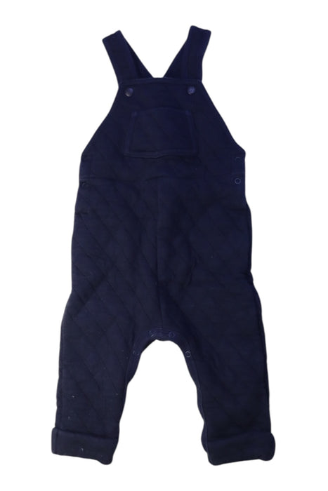 A Navy Long Overalls from Petit Bateau in size 6-12M for boy. (Front View)