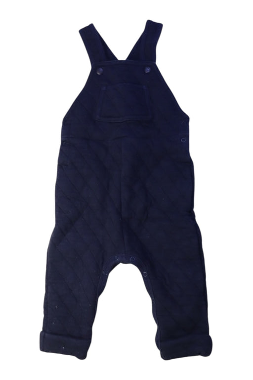 A Navy Long Overalls from Petit Bateau in size 6-12M for boy. (Front View)