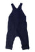 A Navy Long Overalls from Petit Bateau in size 6-12M for boy. (Front View)