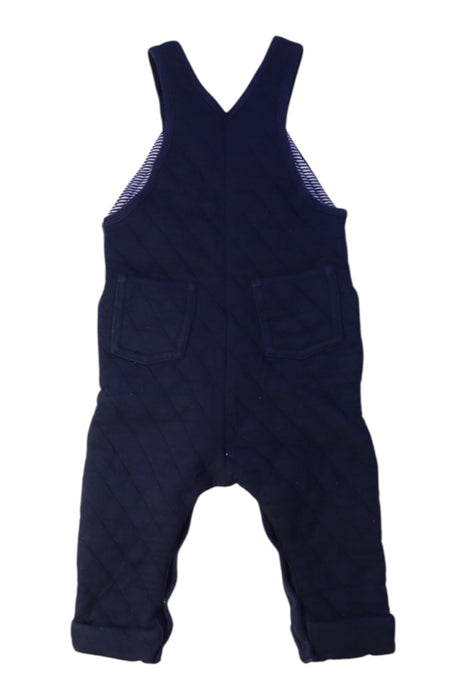 A Navy Long Overalls from Petit Bateau in size 6-12M for boy. (Back View)