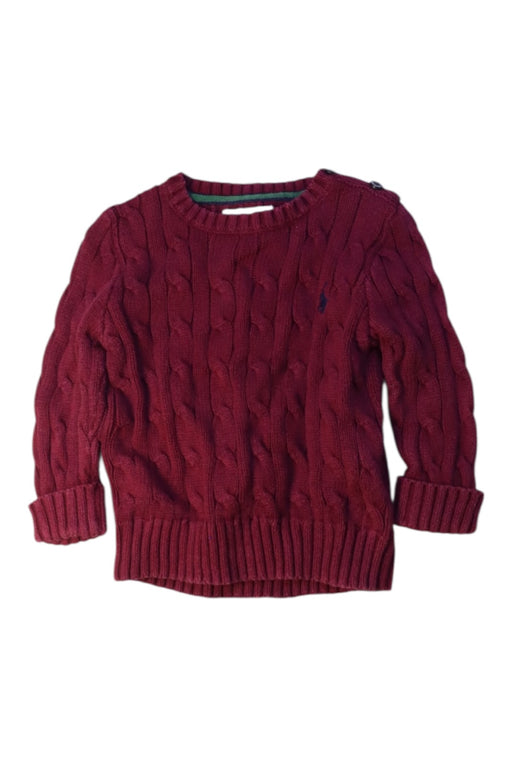 A Red Knit Sweaters from Ralph Lauren in size 6-12M for boy. (Front View)