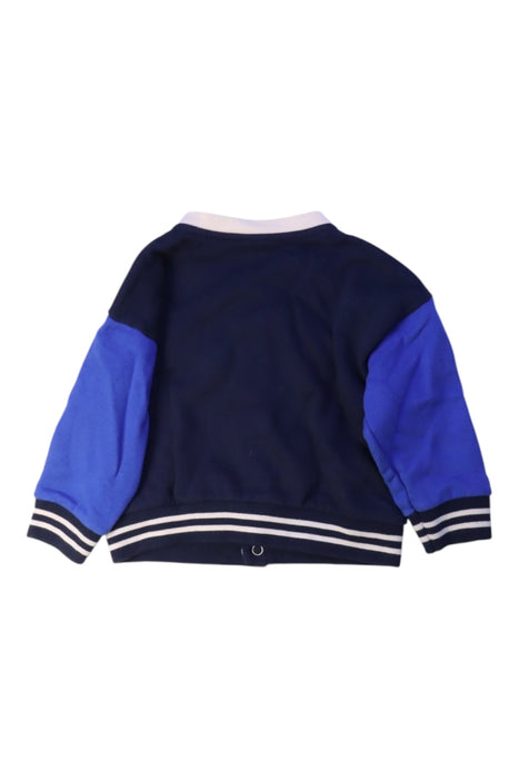 A Navy Buttoned Sweatshirts from Petit Bateau in size 12-18M for boy. (Back View)