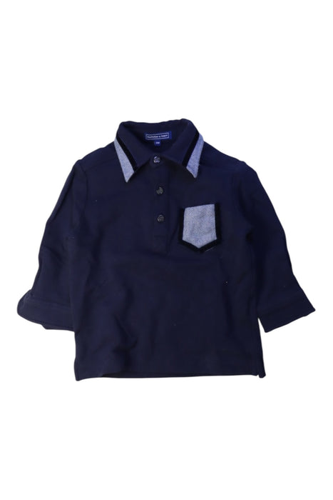 A Navy Long Sleeve Polos from Nicholas & Bears in size 12-18M for boy. (Front View)
