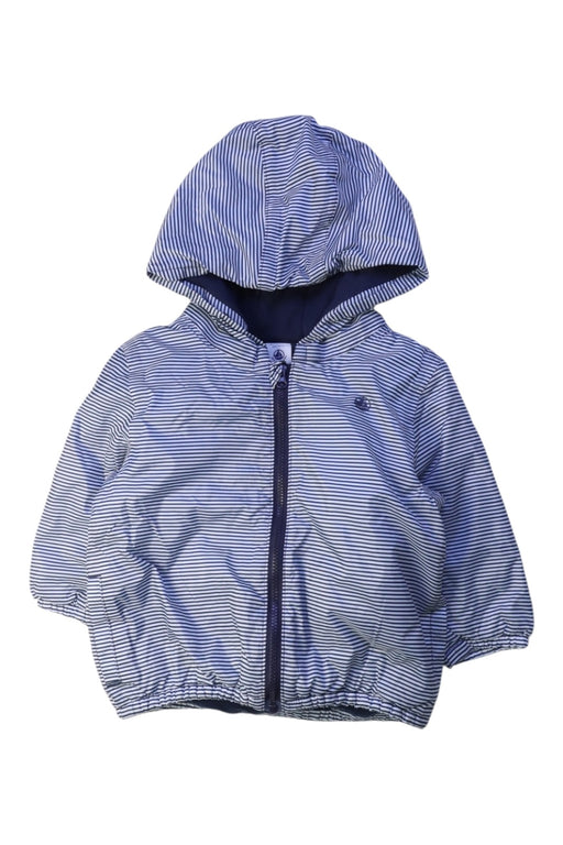 A Blue Lightweight Jackets from Petit Bateau in size 12-18M for boy. (Front View)