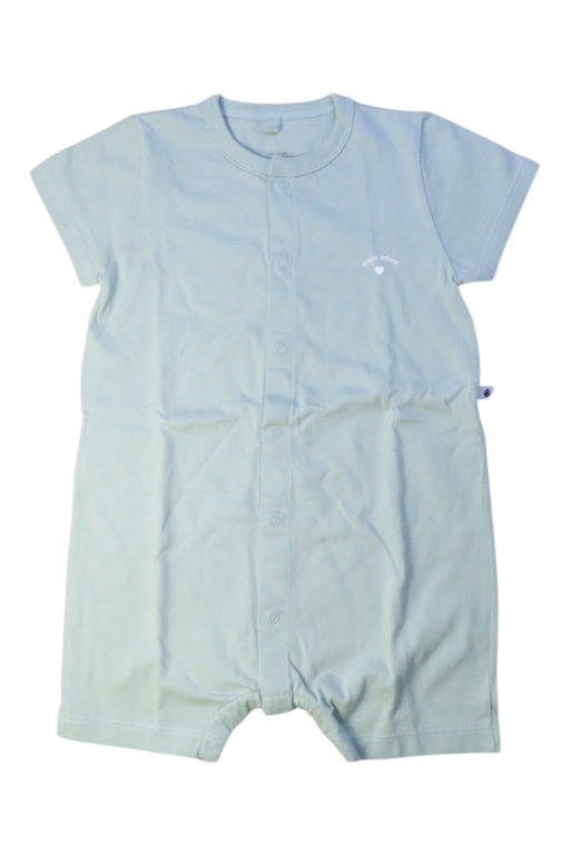 A Blue Short Sleeve Rompers from Petit Bateau in size 12-18M for boy. (Front View)