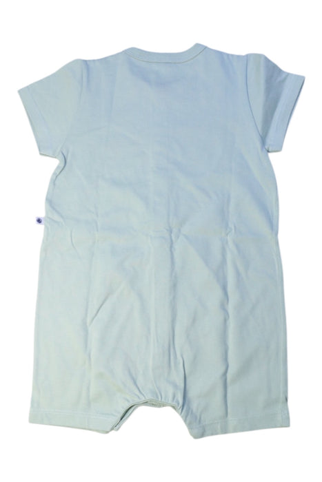 A Blue Short Sleeve Rompers from Petit Bateau in size 12-18M for boy. (Back View)