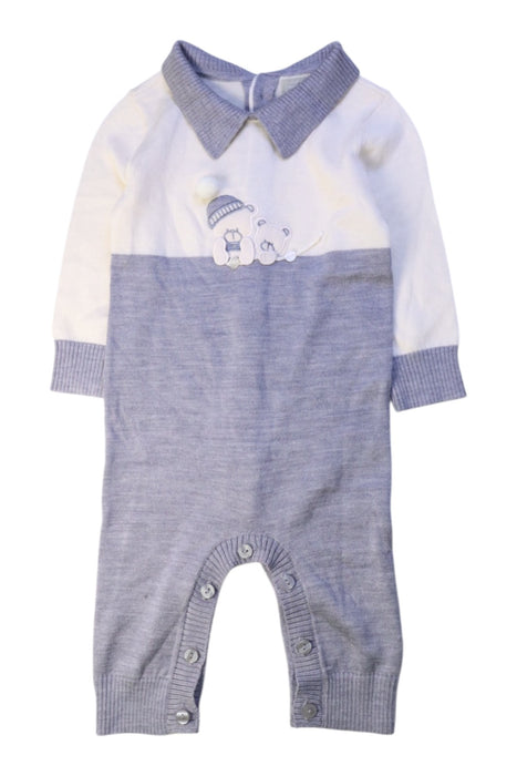 A White Long Sleeve Rompers from Nicholas & Bears in size 6-12M for boy. (Front View)
