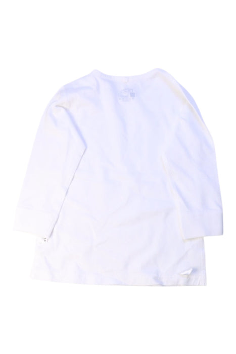 A White Long Sleeve Tops from Mides in size 12-18M for neutral. (Back View)