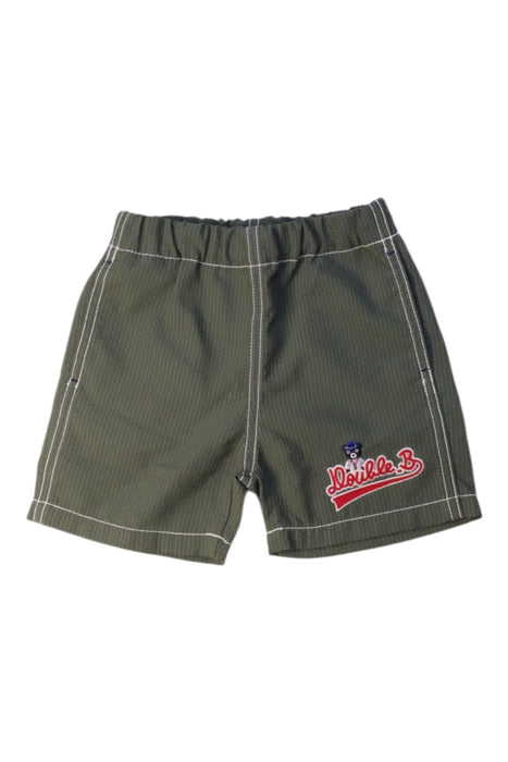 A Green Shorts from Miki House in size 12-18M for boy. (Front View)