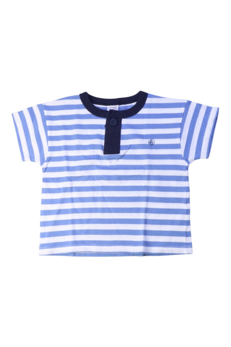 A Blue Long Sleeve Tops from Petit Bateau in size 12-18M for boy. (Front View)