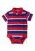 A Red Short Sleeve Bodysuits from Tommy Hilfiger in size 12-18M for boy. (Front View)