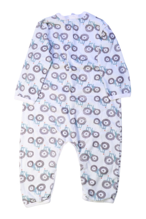 A White Onesies from Petit Bateau in size 12-18M for boy. (Back View)