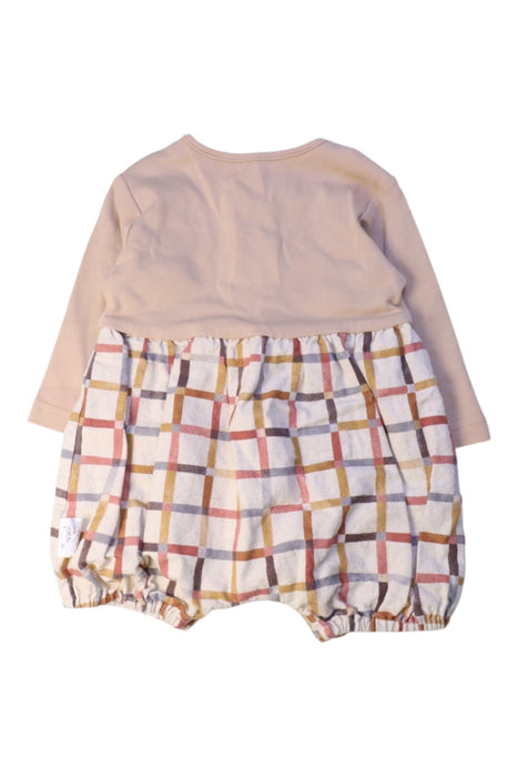 A Beige Long Sleeve Rompers from Mimi Mono in size 6-12M for girl. (Back View)