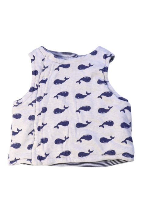 A Blue Sleepsacs from Petit Bateau in size 12-18M for boy. (Front View)