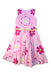 A Pink Sleeveless Dresses from Jacadi in size 12Y for girl. (Back View)
