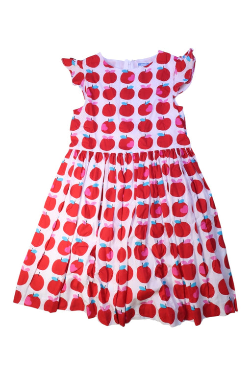 A Red Short Sleeve Dresses from Jacadi in size 10Y for girl. (Front View)