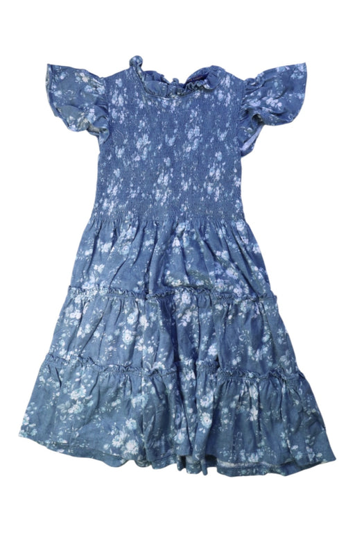 A Blue Short Sleeve Dresses from Polo Ralph Lauren in size 8Y for girl. (Front View)
