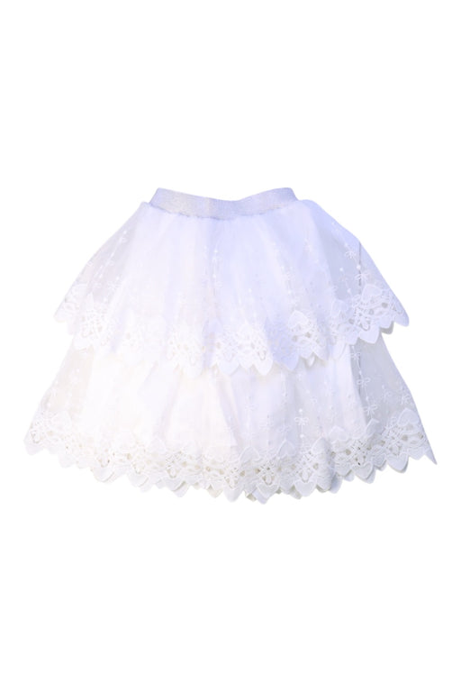 A White Tulle Skirts from As Know As Ponpoko in size 10Y for girl. (Front View)