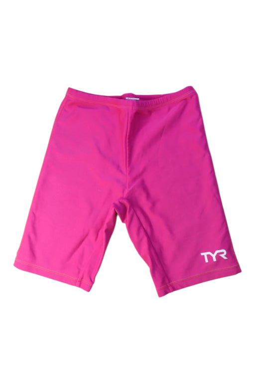 A Pink Swim Shorts from TYR in size 10Y for girl. (Front View)