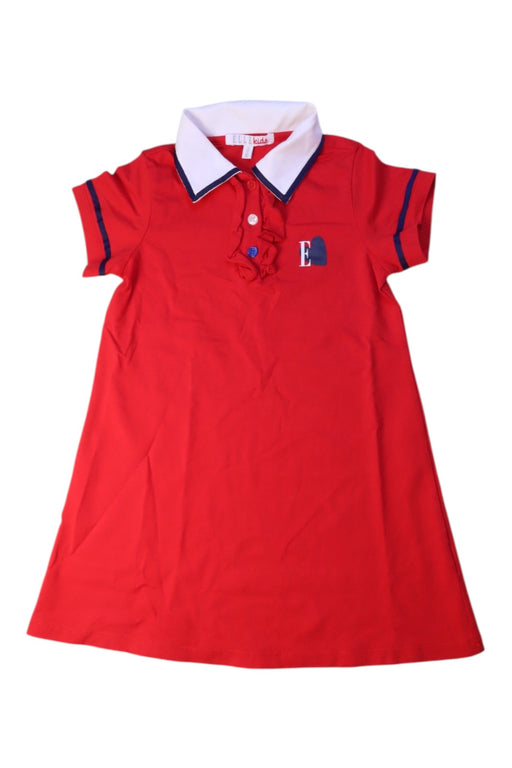 A Red Short Sleeve Dresses from ELLE in size 4T for girl. (Front View)