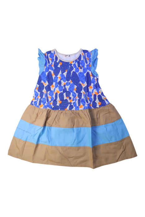 A Multicolour Sleeveless Dresses from Ragmart in size 4T for girl. (Front View)