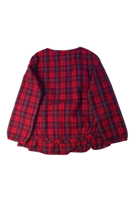 A Red Long Sleeve Shirts from La Compagnie des Petits in size 4T for girl. (Back View)