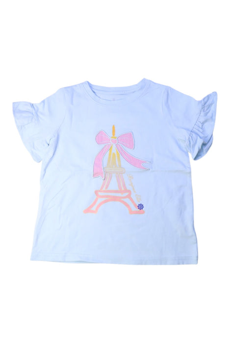 A Blue Short Sleeve T Shirts from ELLE in size 5T for girl. (Front View)