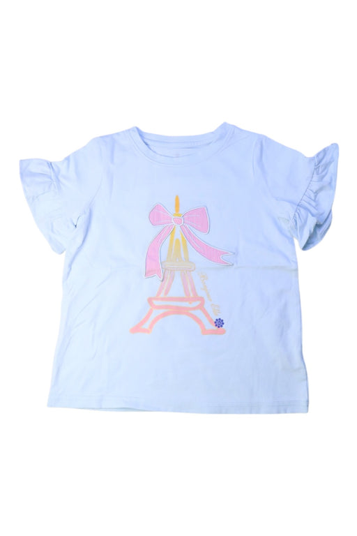 A Blue Short Sleeve T Shirts from ELLE in size 5T for girl. (Front View)