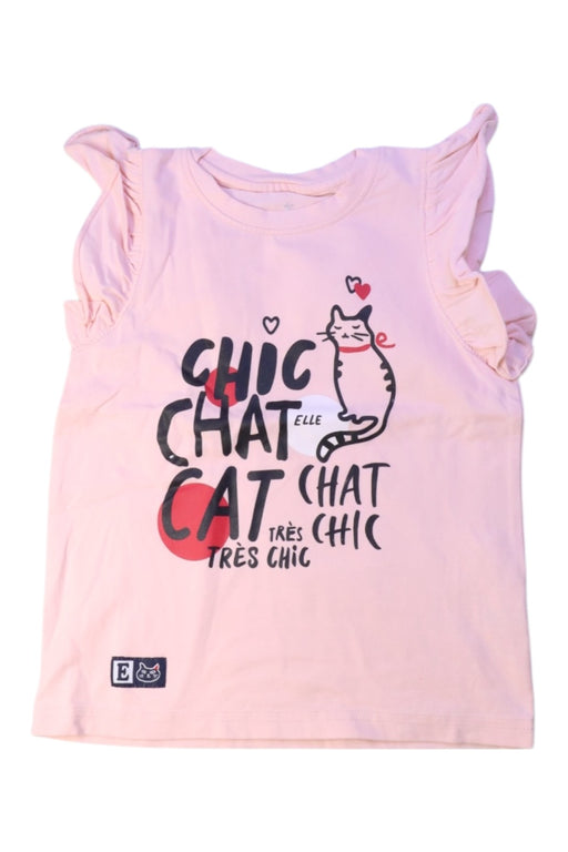 A Pink Sleeveless Tops from ELLE in size 5T for girl. (Front View)