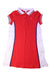 A Red Short Sleeve Dresses from ELLE in size 5T for girl. (Front View)