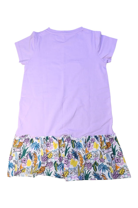 A Purple Short Sleeve Dresses from ELLE in size 5T for girl. (Back View)