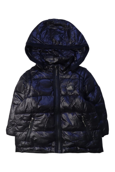 A Navy Puffer/Quilted Coats & Outerwear from Nicholas & Bears in size 2T for neutral. (Front View)
