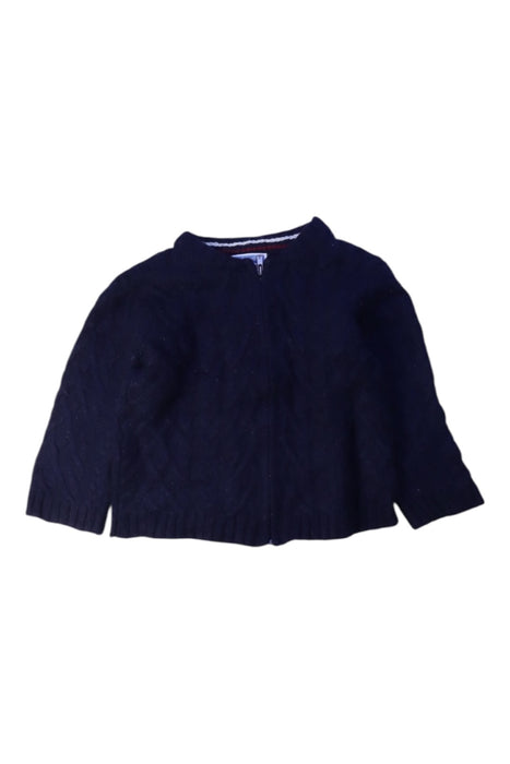 A Navy Cardigans from Jacadi in size 12-18M for neutral. (Front View)