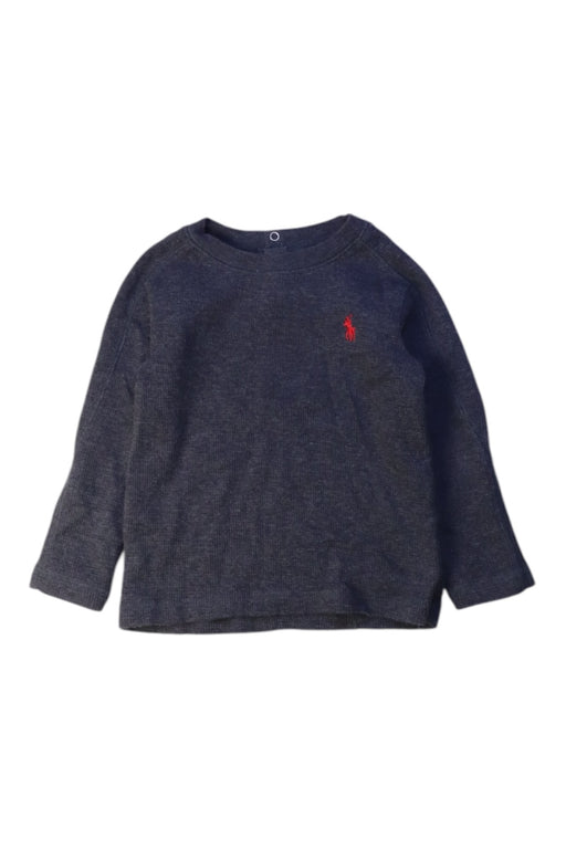 A Grey Long Sleeve Tops from Ralph Lauren in size 6-12M for boy. (Front View)