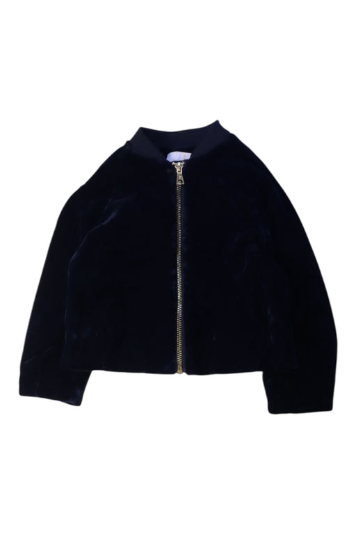 A Navy Lightweight Jackets from Jacadi in size 4T for girl. (Front View)