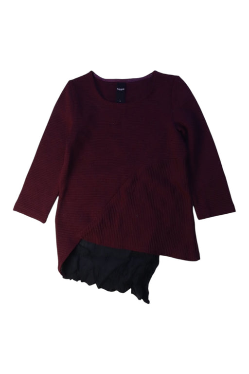 A Burgundy Long Sleeve Tops from Rococo in size 3T for girl. (Front View)