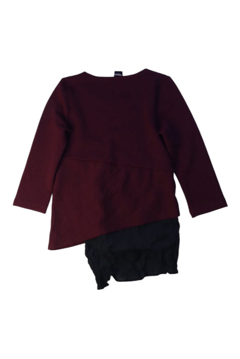 A Burgundy Long Sleeve Tops from Rococo in size 3T for girl. (Back View)