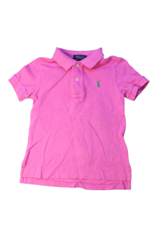 A Pink Short Sleeve Polos from Polo Ralph Lauren in size 2T for neutral. (Front View)