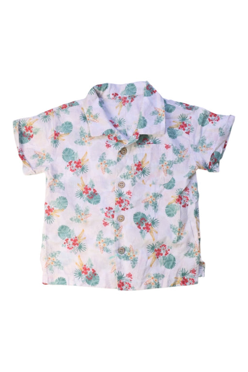 A White Short Sleeve Shirts from Happy Prince in size 12-18M for boy. (Front View)