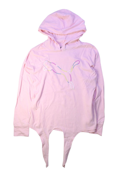 A Pink Hooded Sweatshirts from Puma in size 8Y for girl. (Front View)