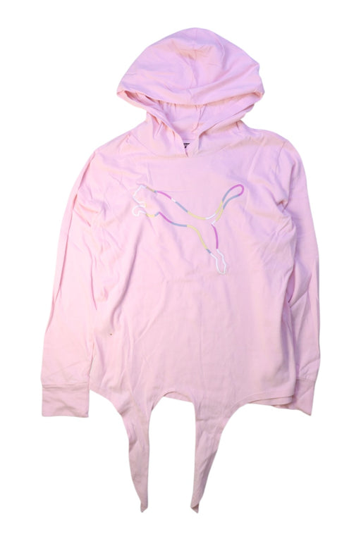 A Pink Hooded Sweatshirts from Puma in size 8Y for girl. (Front View)