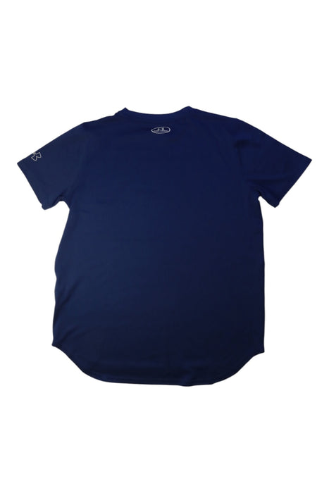 A Navy Short Sleeve T Shirts from Under Armour in size 14Y for neutral. (Back View)