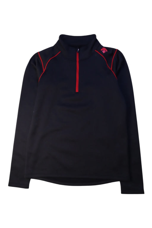 A Black Base Layers from Descente in size 12Y for boy. (Front View)