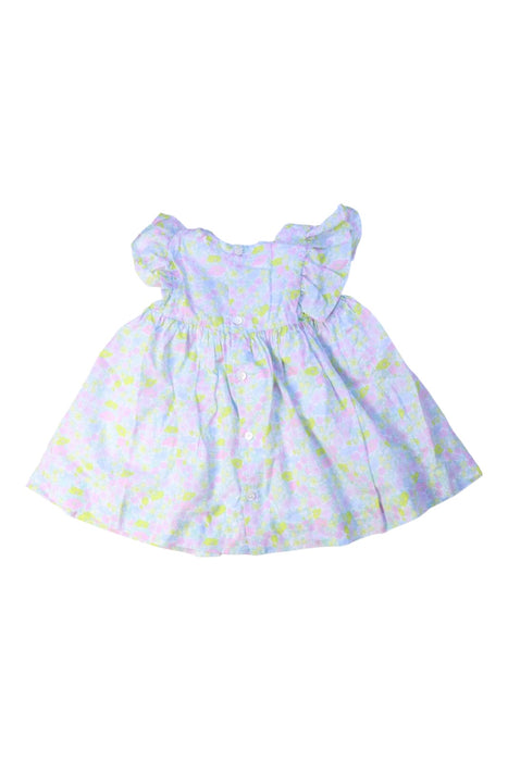 A Pink Sleeveless Dresses from Jacadi in size 3-6M for girl. (Back View)