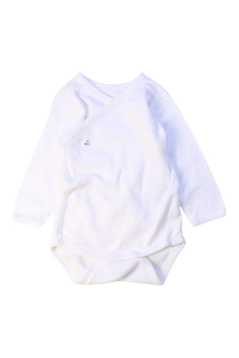 A White Long Sleeve Bodysuits from Bonpoint in size 6-12M for neutral. (Front View)