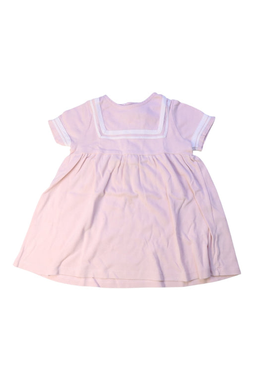A Pink Short Sleeve Dresses from Petit Bateau in size 6-12M for girl. (Front View)
